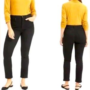 Everlane slim straight cigarette ankle jean, button fly, black size 29